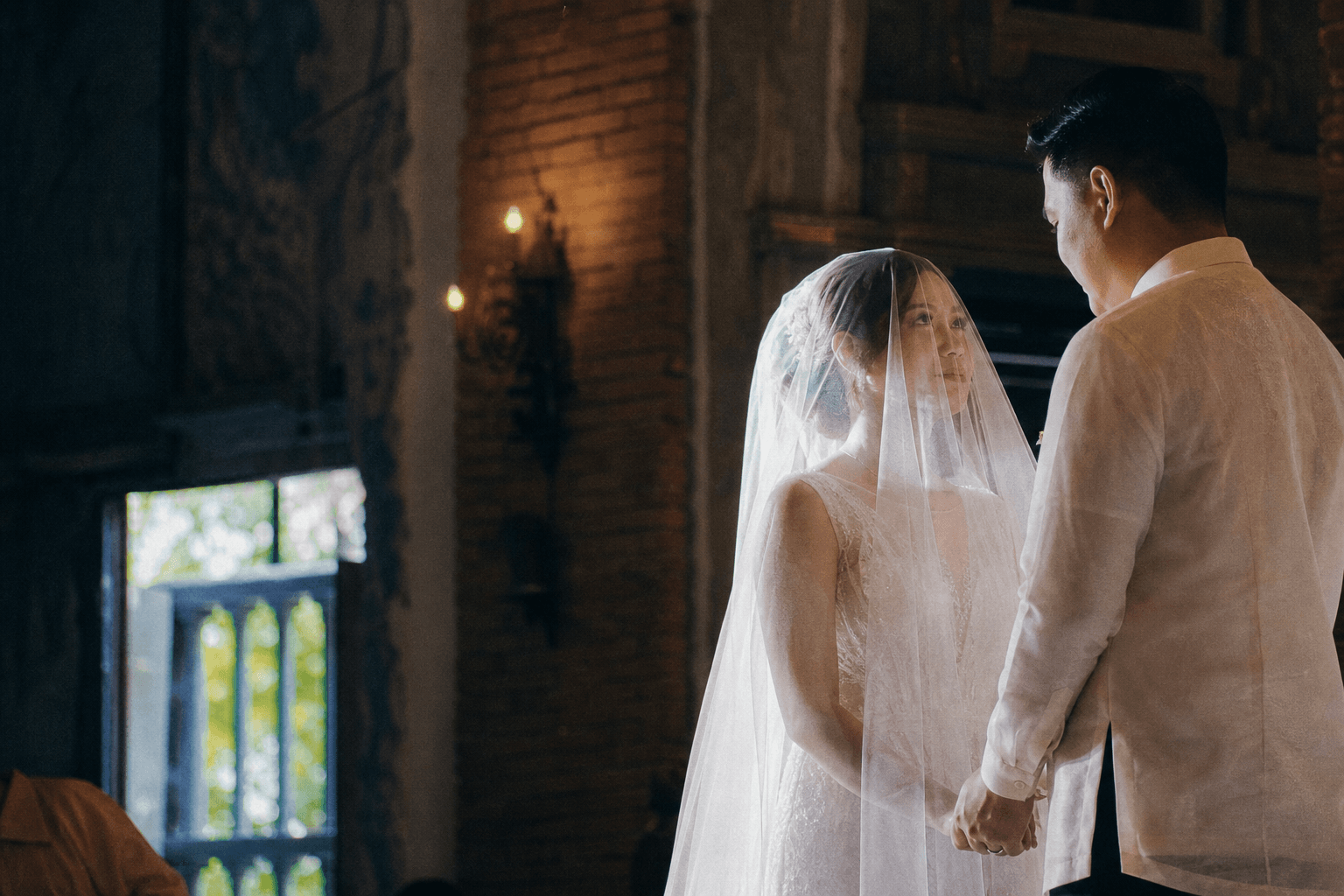 Sample camera view of a wedding celebration